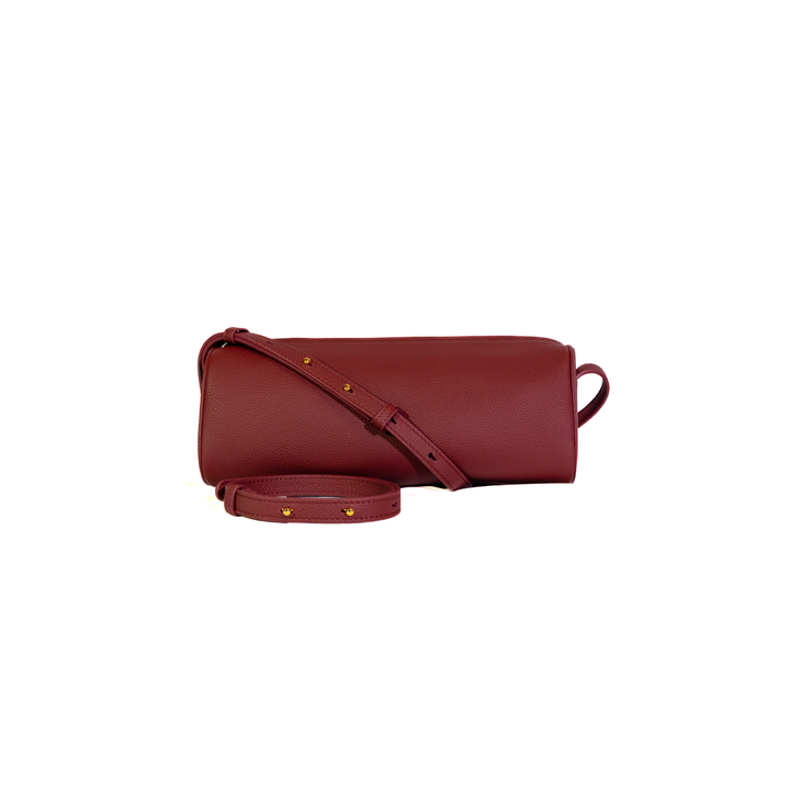 Cylinder Purse in Burgundy