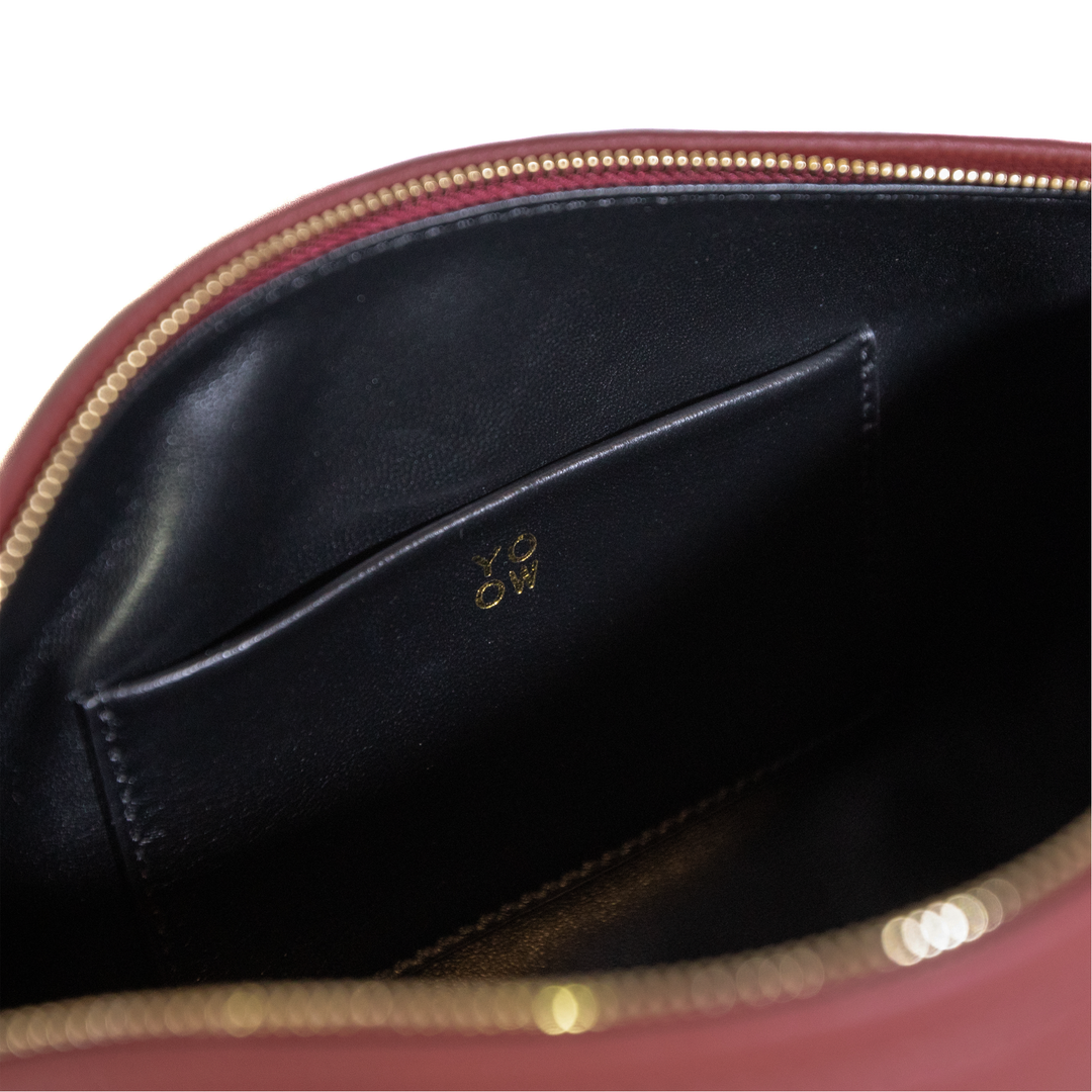 Cylinder Purse in Burgundy