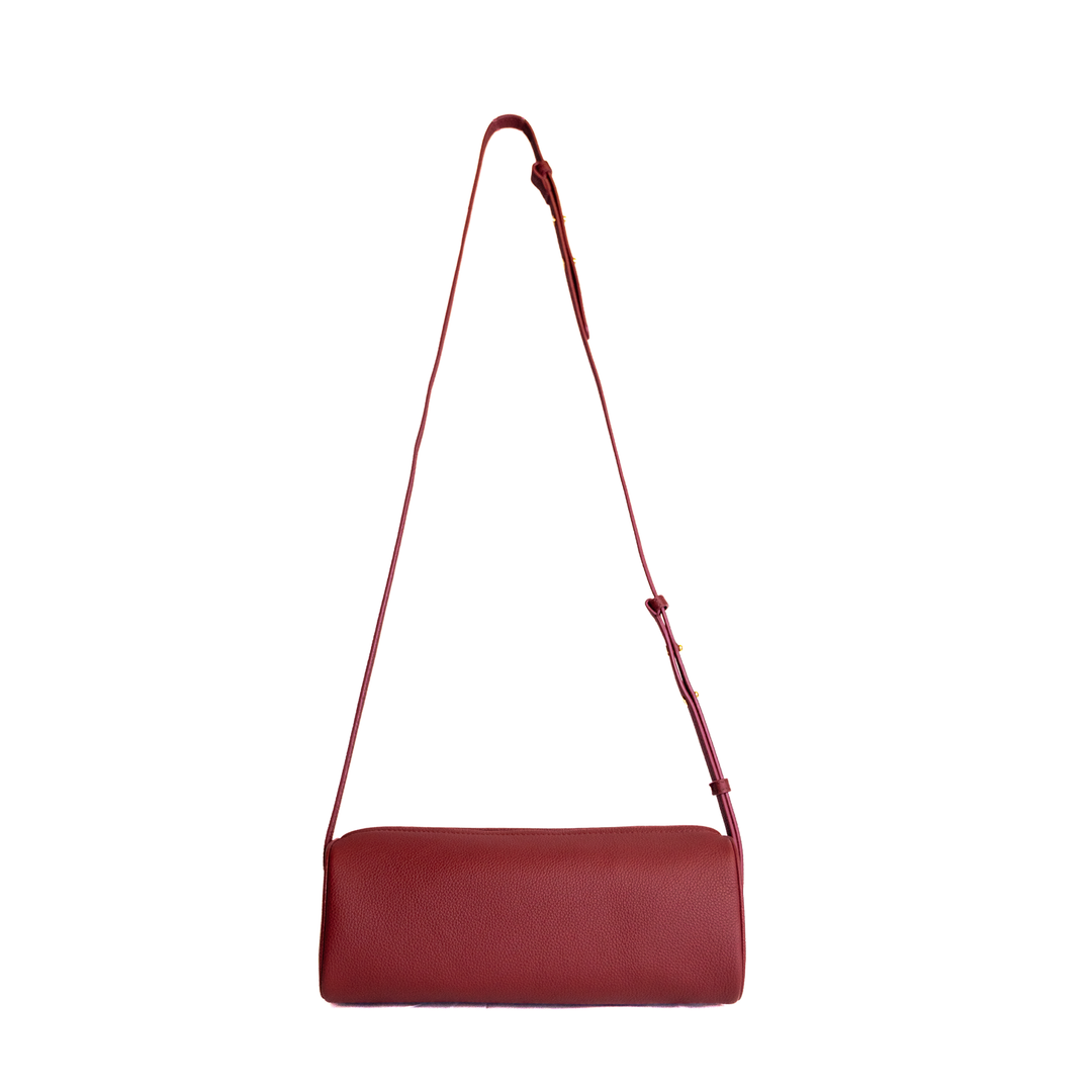 Cylinder Purse in Burgundy