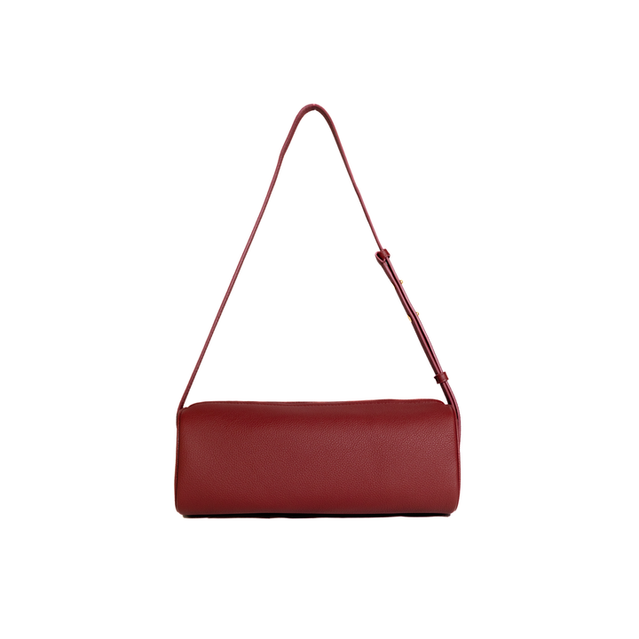 Cylinder Purse in Burgundy