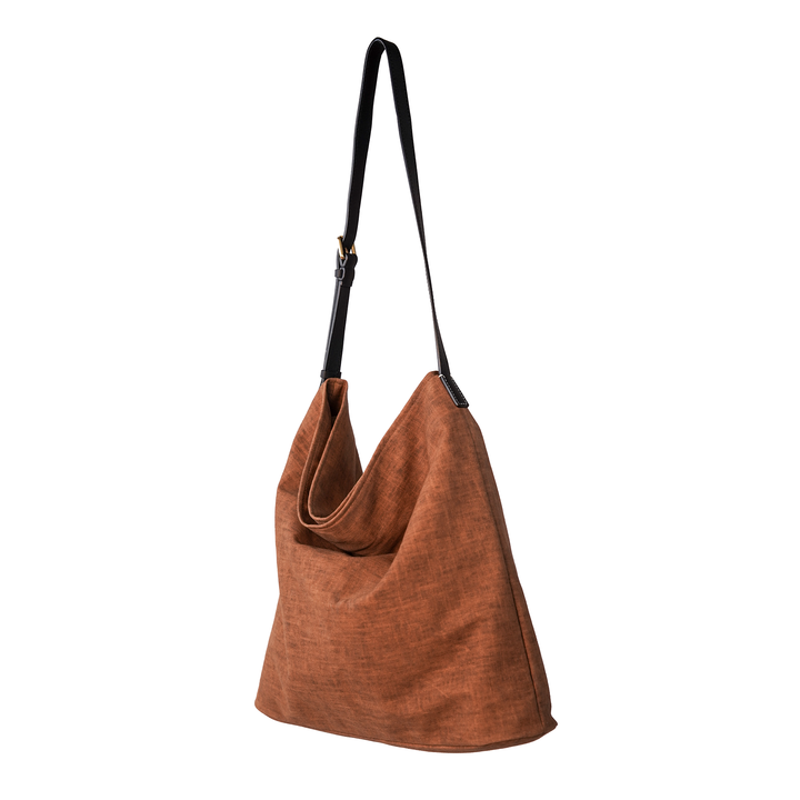 Canvas and Leather Tote in Copper