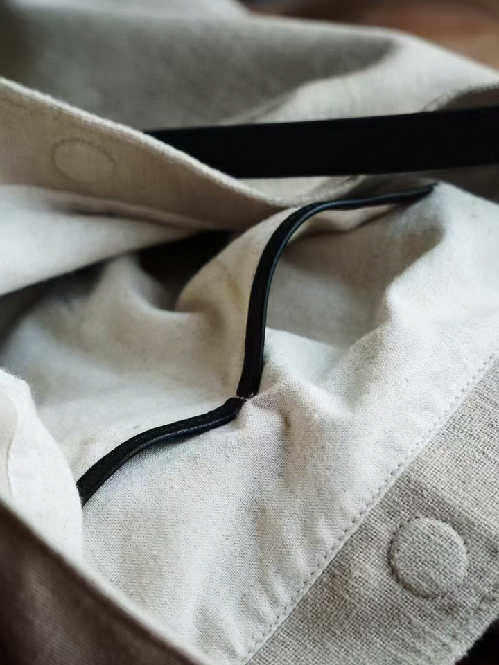 Canvas and Leather Tote in Copper