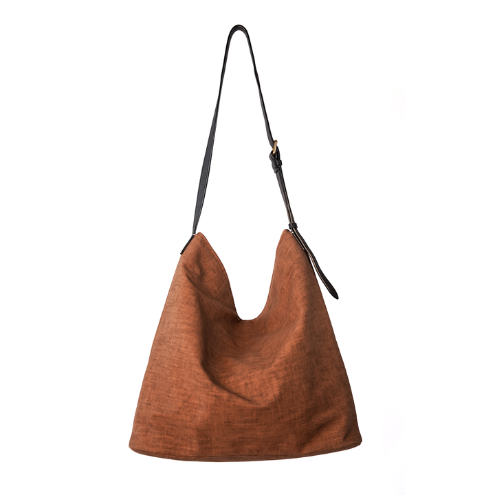 Canvas and Leather Tote in Copper