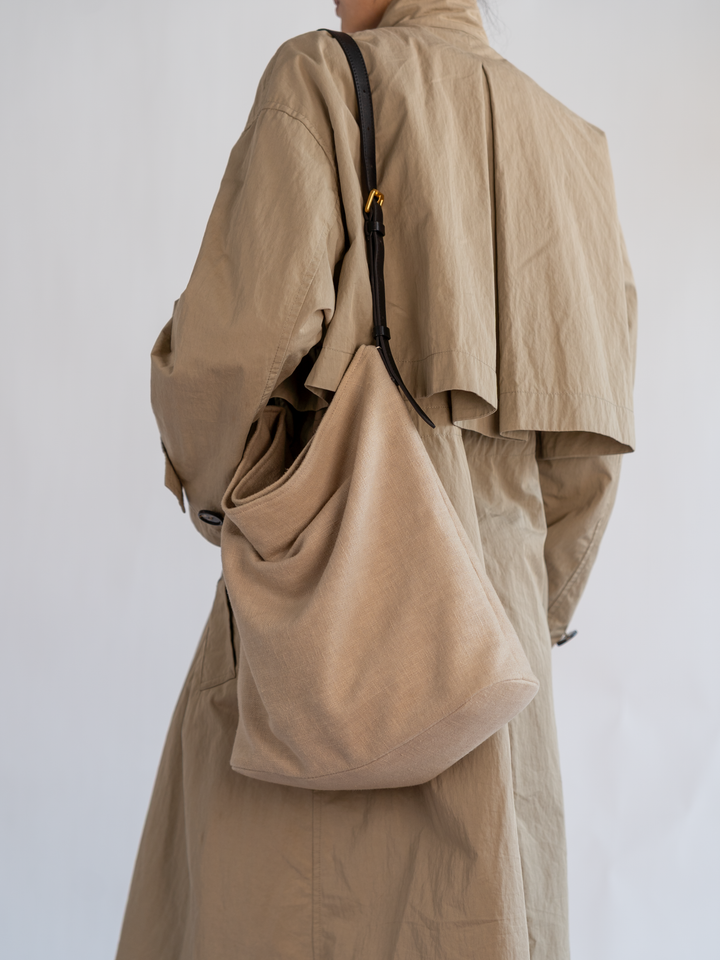 Canvas and Leather Tote in Copper