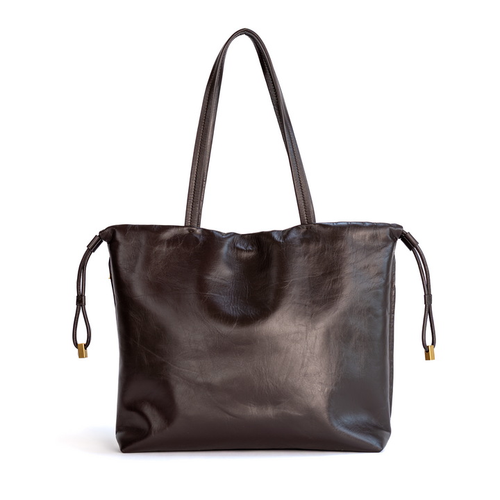 Large Tote in Shiny Espresso