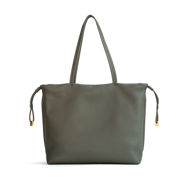 Large Tote in Olive Grey
