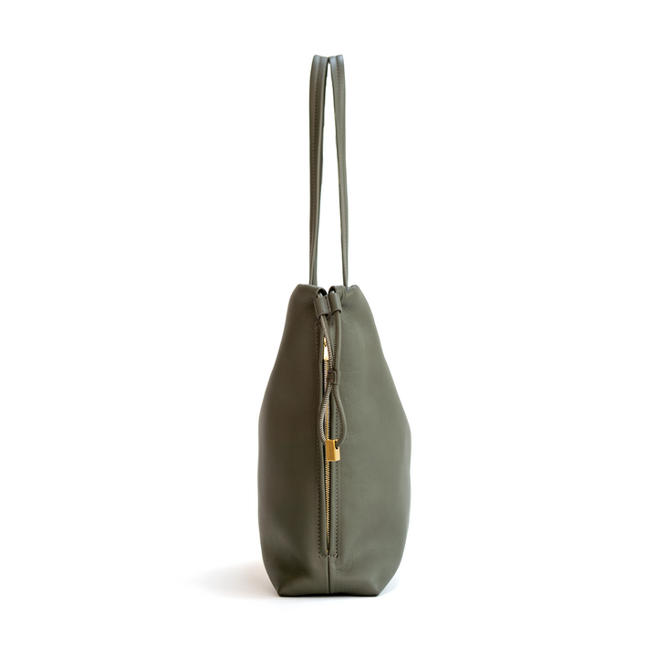 Large Tote in Olive Grey