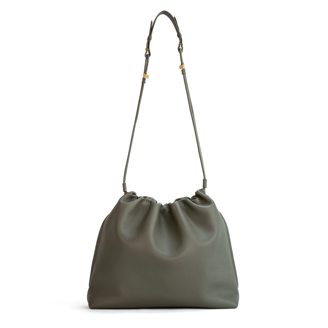 Large Tote in Olive Grey