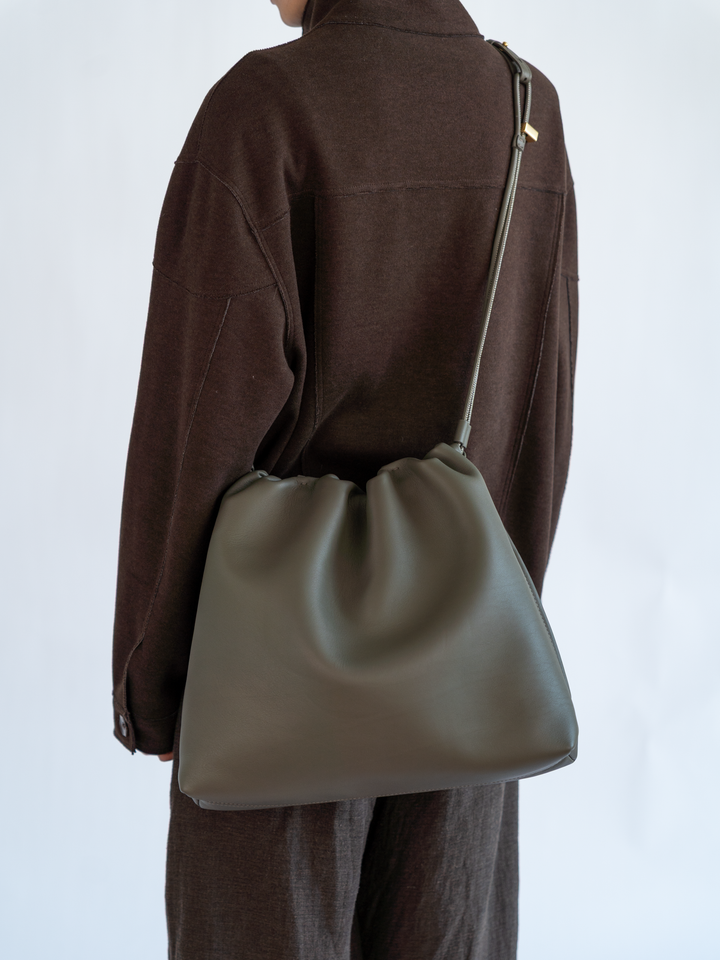 Large Tote in Olive Grey