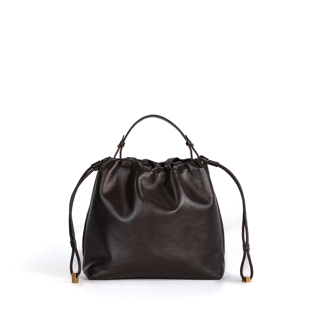 Medium Tote in Shiny Espresso