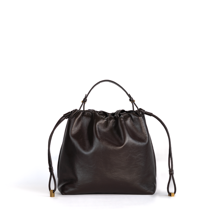 Medium Tote in Shiny Espresso