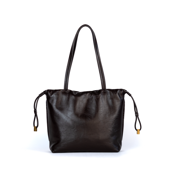 Medium Tote in Shiny Espresso