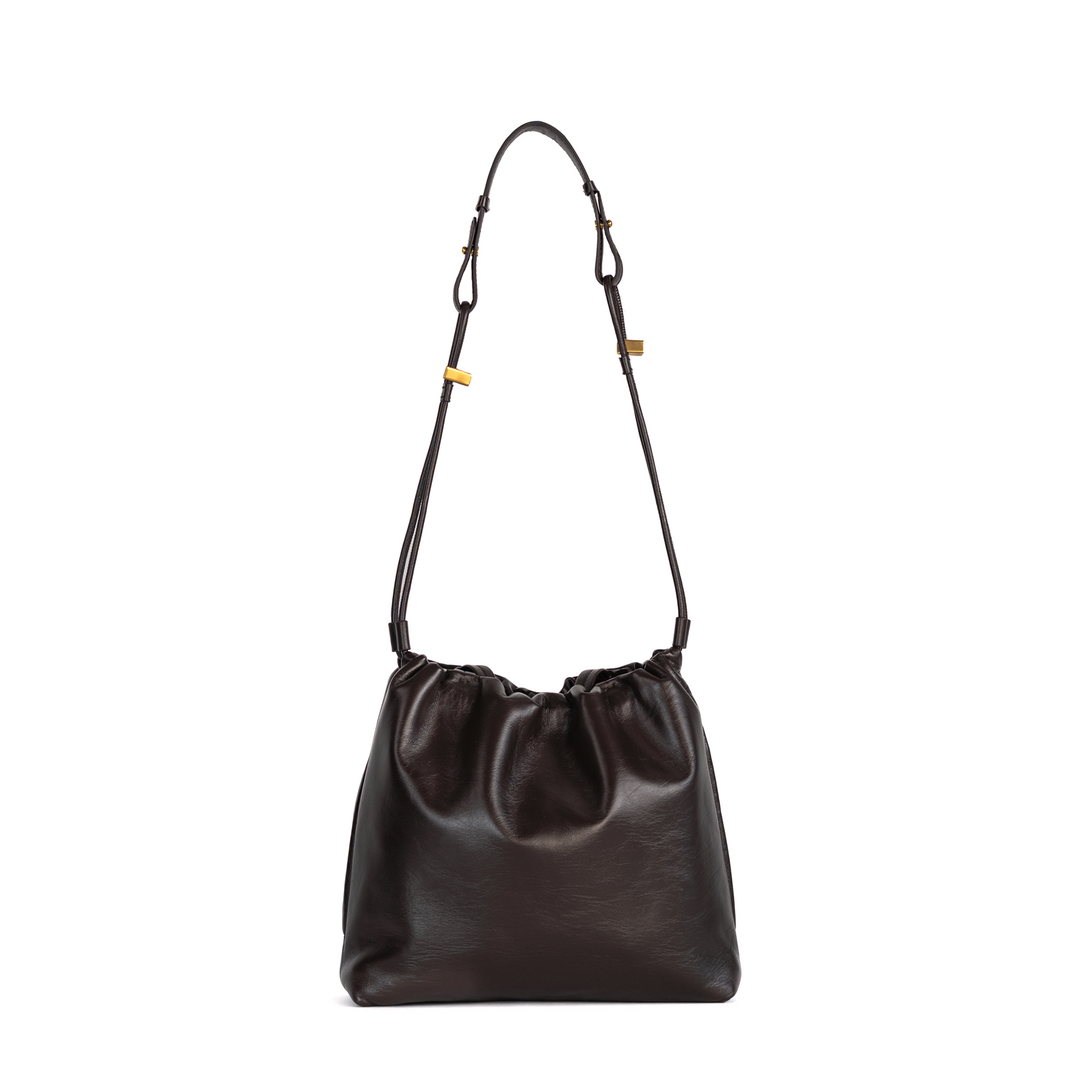 Medium Tote in Shiny Espresso