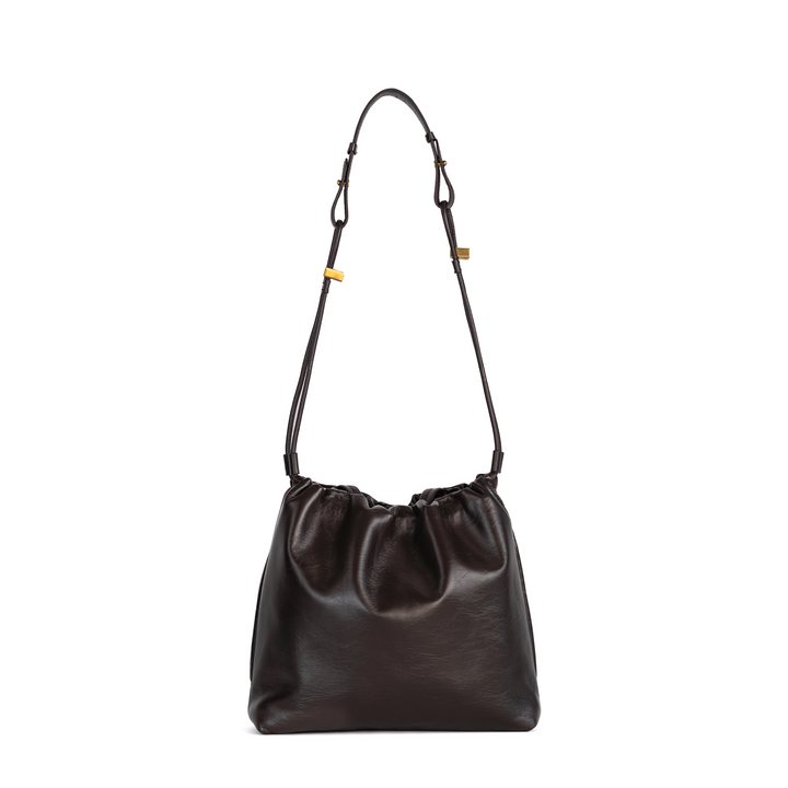Medium Tote in Shiny Espresso