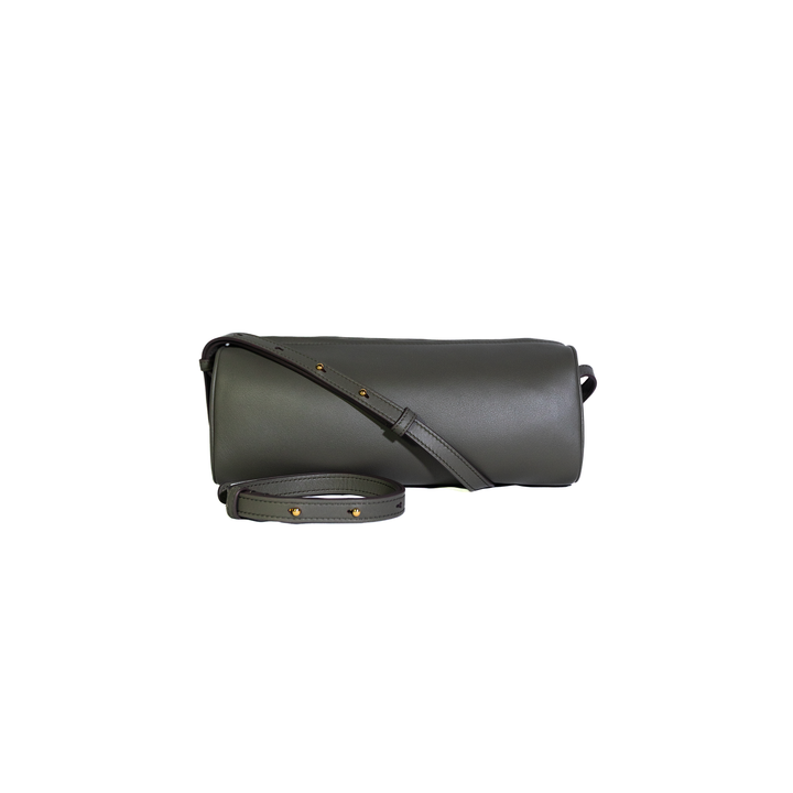 Cylinder Purse in Olive Grey