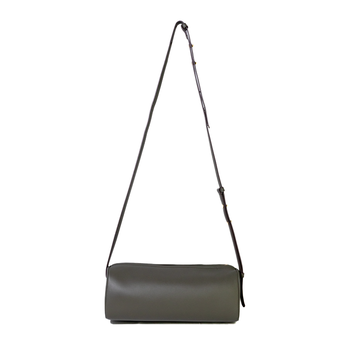 Cylinder Purse in Olive Grey