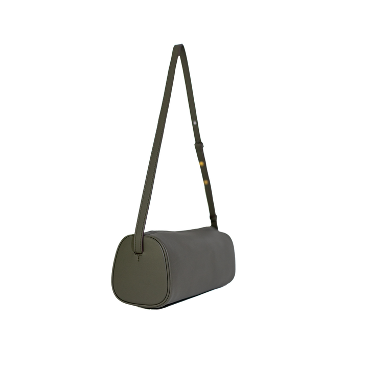 Cylinder Purse in Olive Grey