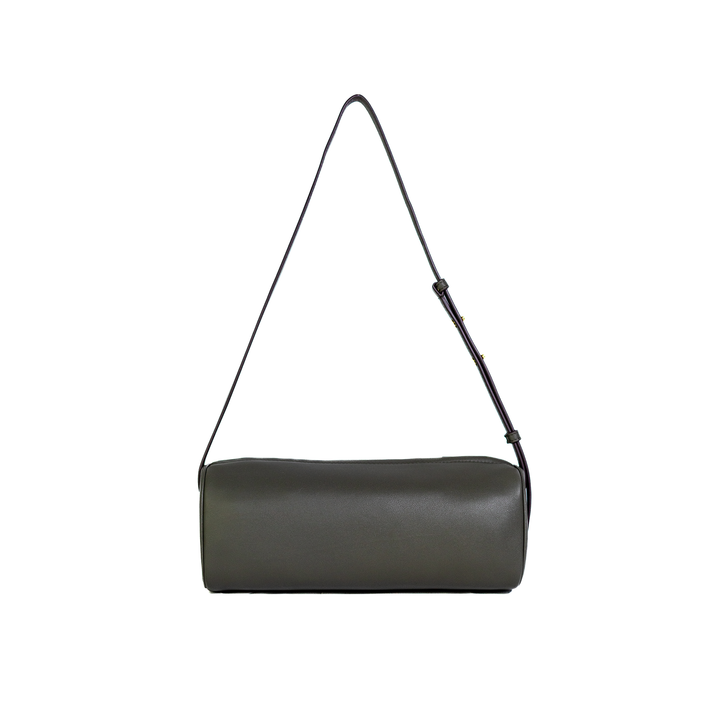 Cylinder Purse in Olive Grey
