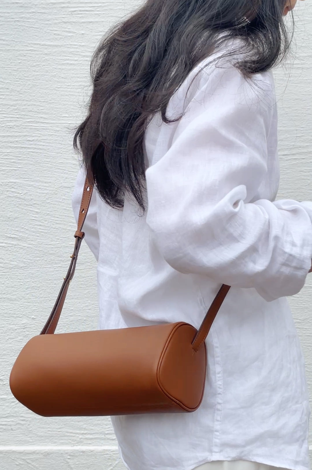 Cylinder Purse in Caramel